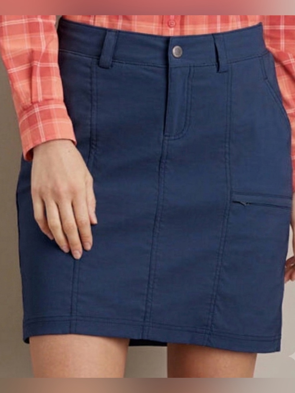 Duluth Trading DuluthFlex Dry on the Fly Navy Skort Size 4 UPF 50